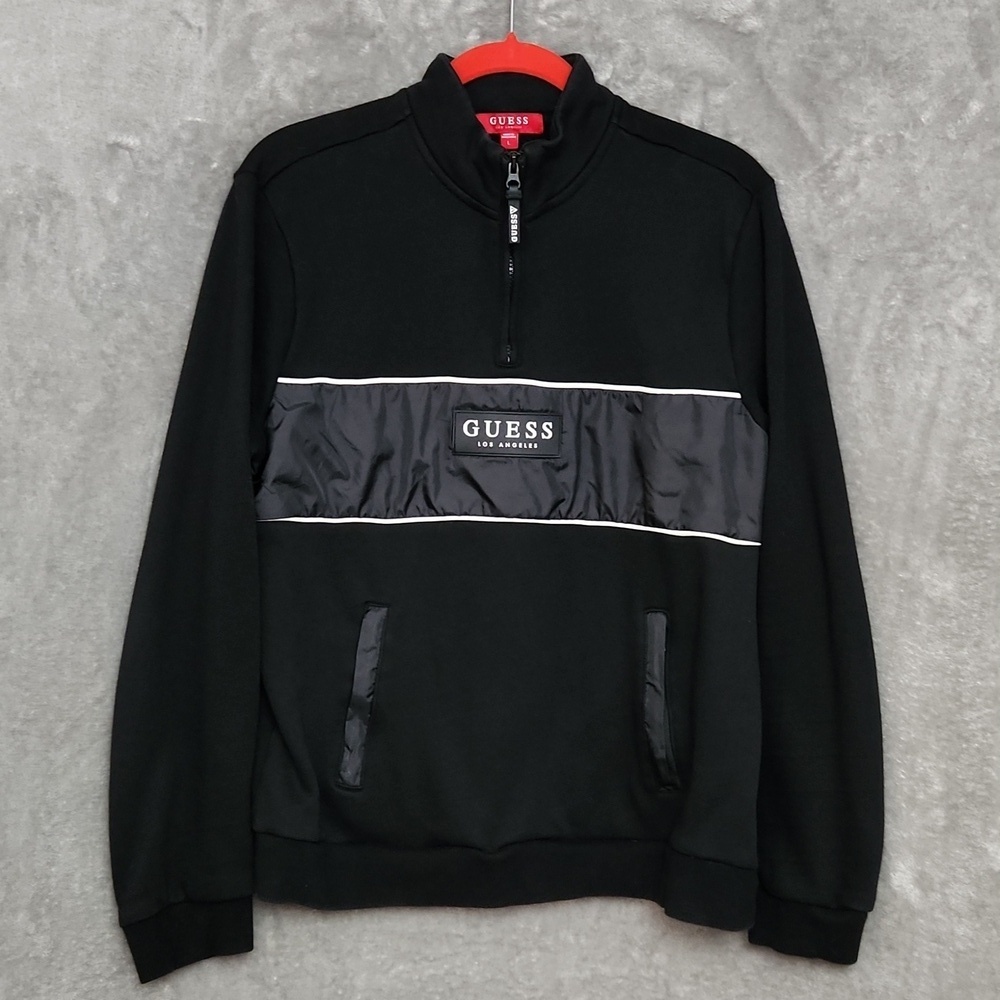 GUESS Los Angeles black sweater size large
